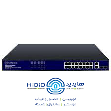 سوییچ 16 پورت گیگ POE برند اینورس مدل 10016GP-2c