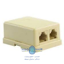 پریز تلفن چسبی روکار دو پورت
